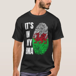 Fingerprint DNA Biometry Flag Wales T-Shirt