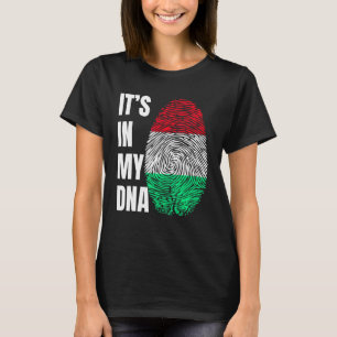 Fingerprint DNA Biometry Hungarian Flag T-Shirt
