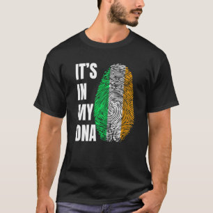 Fingerprint DNA Biometry Irish Flag Ireland T-Shirt