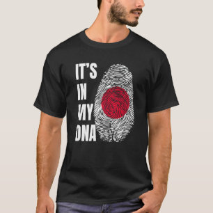 Fingerprint DNA Biometry Japanese Flag Japan T-Shirt