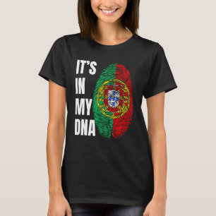 Fingerprint DNA Biometry Portuguese Flag Portugal T-Shirt