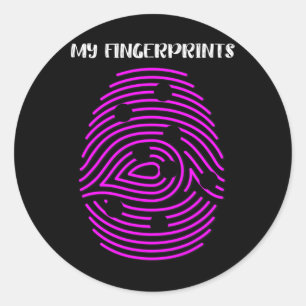 Fingerprint Fun T1d Type 1 Diabetes Awareness Wome Classic Round Sticker