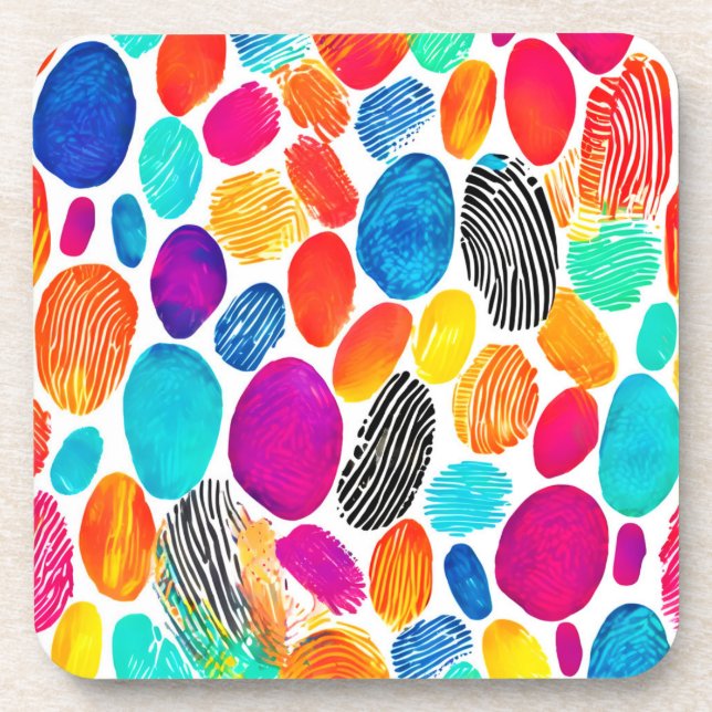 Fingerprint Fusion Art Coaster (Front)