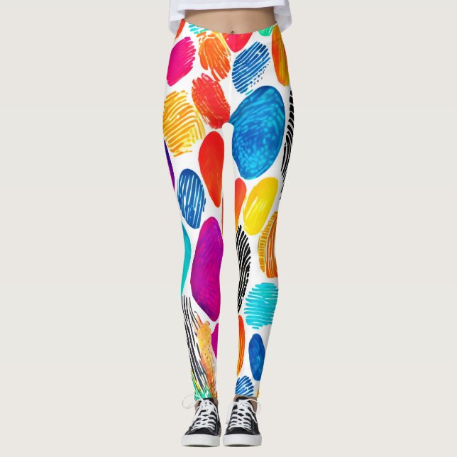 Fingerprint Fusion Art Leggings (Front)
