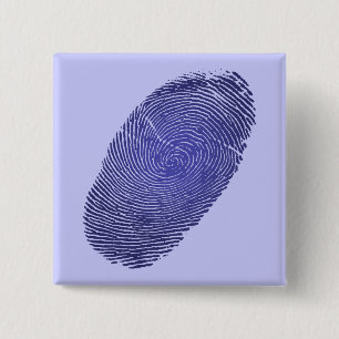 Fingerprint Graphic 2 Inch Square Button