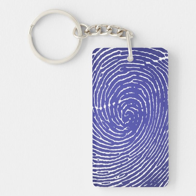 Fingerprint Graphic Keychain (Front)