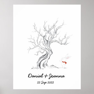 Fingerprint guest book tree thumbprint tree 2022