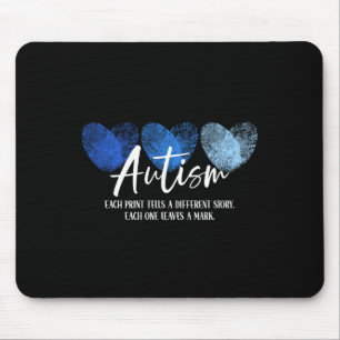 Fingerprint Heart Autism Each Print Tells A Differ Mouse Pad