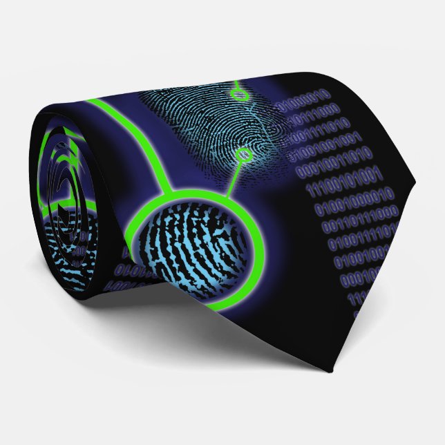 Fingerprint ID Science Tie (Rolled)