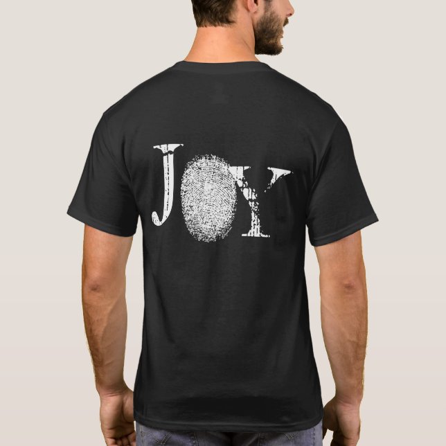Fingerprint Joy Black T-shirt (Back)