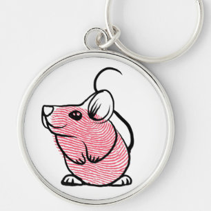 Fingerprint mouse on  keychain