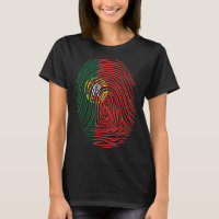 Fingerprint Proud Portuguese Roots Portugal Flag