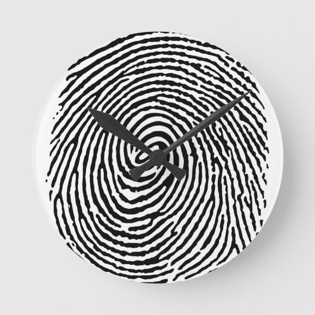 Fingerprint Round Clock (Front)