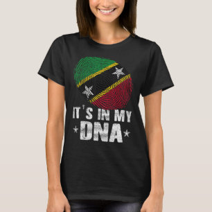 Fingerprint Saint Kitts And Nevis Flag It's In My T-Shirt
