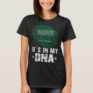 Fingerprint Saudi Arabia Flag It's In My Dna T-Shirt