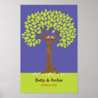 Fingerprint / Signature Tree Wedding (Dark Blue)