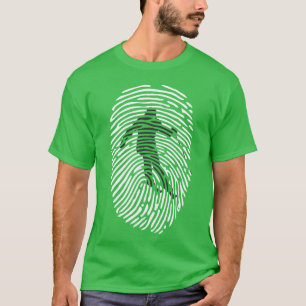 Fingerprint Ski Winter Sports Skiing Skiers girl T-Shirt