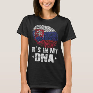 Fingerprint Slovakia Flag It's In My Dna T-Shirt