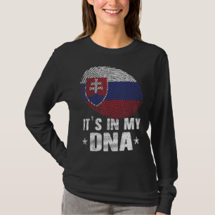 Fingerprint Slovakia Flag It's In My Dna T-Shirt