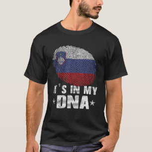 Fingerprint Slovenia Flag It's In My DNA T-Shirt
