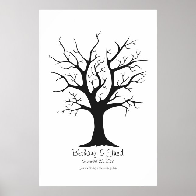 Fingerprint Tree C - 24"x36" Poster (Front)