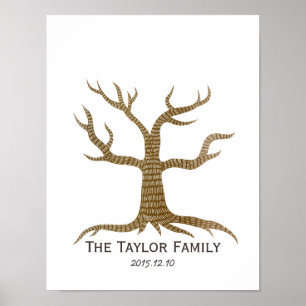 Fingerprint Tree Family Reunion Guestbook