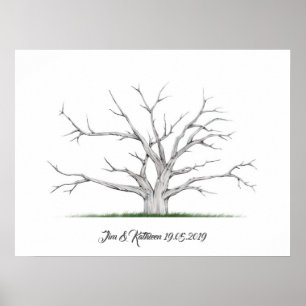 Fingerprint Tree Mariage Livre d'or