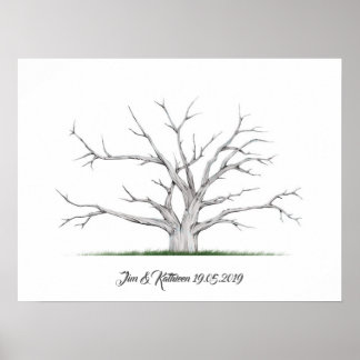 Fingerprint Tree Mariage Livre d'or