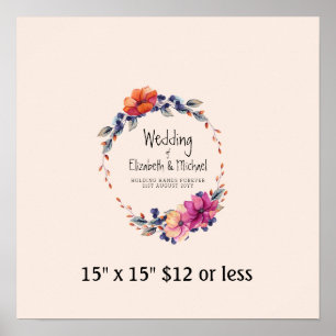 Fingerprint Tree Wreath Purple Orange Guestbook
