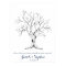 fingerprint wedding guest book tree hand drawn