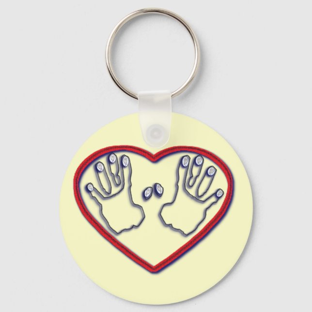 Fingerprints of God - 1 Peter 5:6-7 Keychain (Front)
