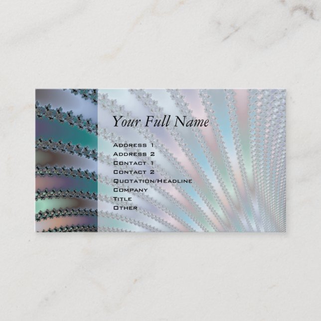 Fingers Fractal Art Business Card (Front)