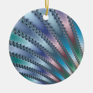 Fingers Fractal Art Ceramic Ornament