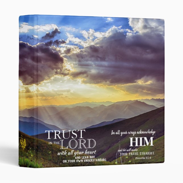 Fingers of God Sunset Trust in the Lord Binder (Front/Spine)