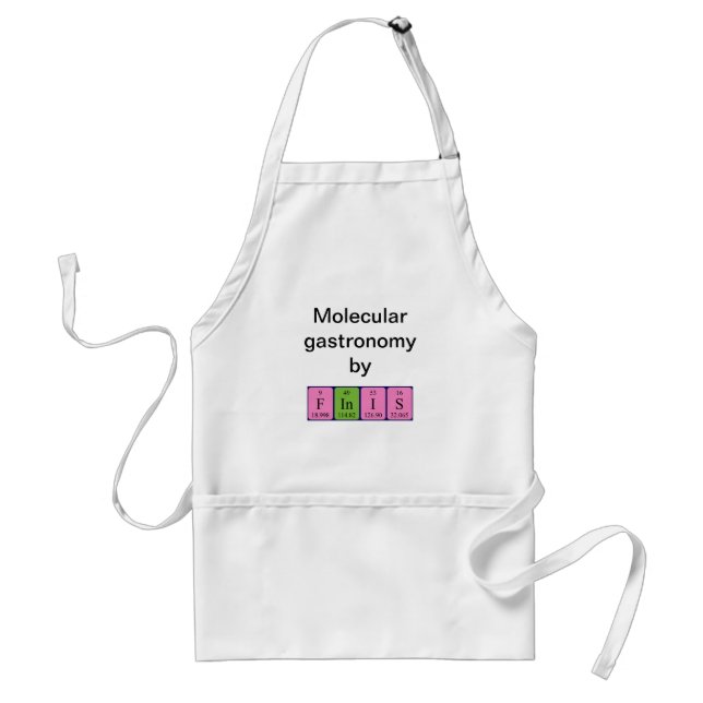 Finis periodic table name apron (Front)