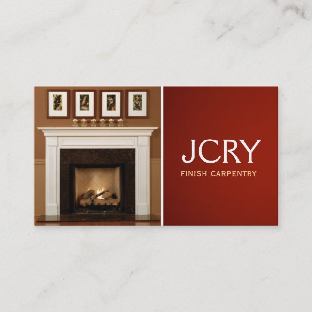 Finish Carpentry, Fireplace Business Card (Front)