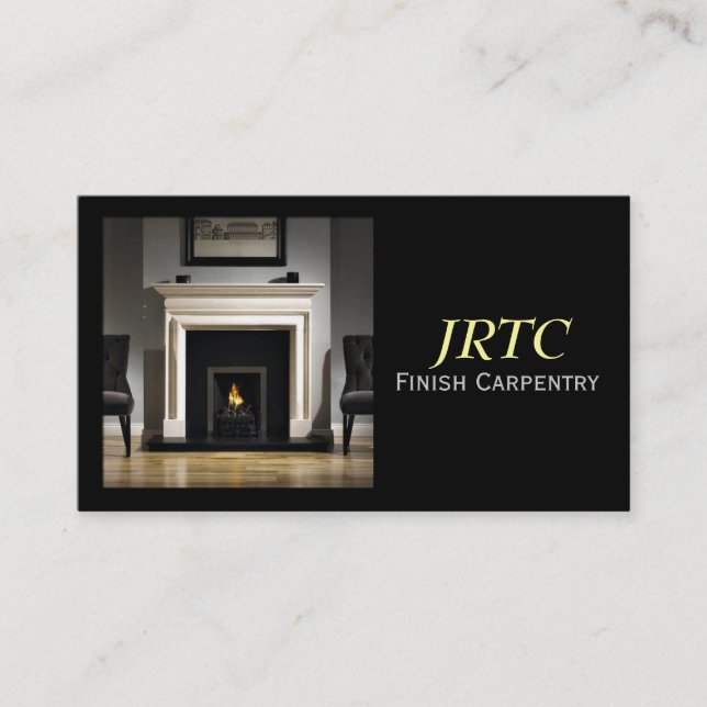Finish Carpentry, Millwork, Construction Business Business Card (Front)