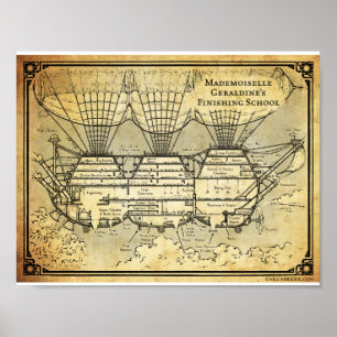 Finishing School Schematic Poster