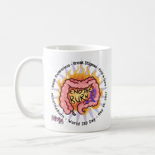 Finissez la brûlure - tasse de conscience d'IBD (Gauche)