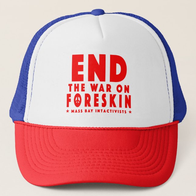 Finissez la guerre sur le casquette bleu blanc (Devant)