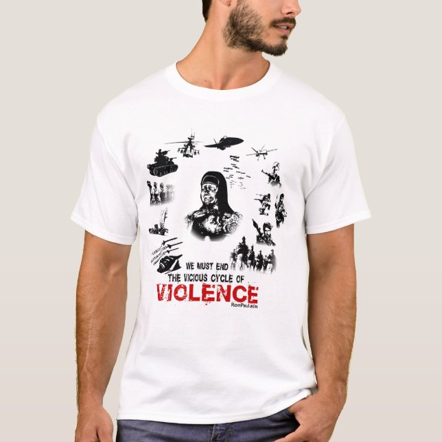 Finissez le cycle vicieux du T-shirt de violence (Devant)