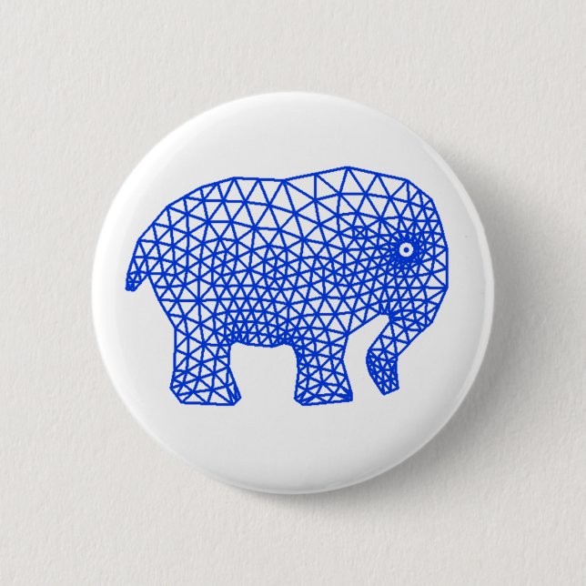Finite Elephant 2 Inch Round Button (Front)