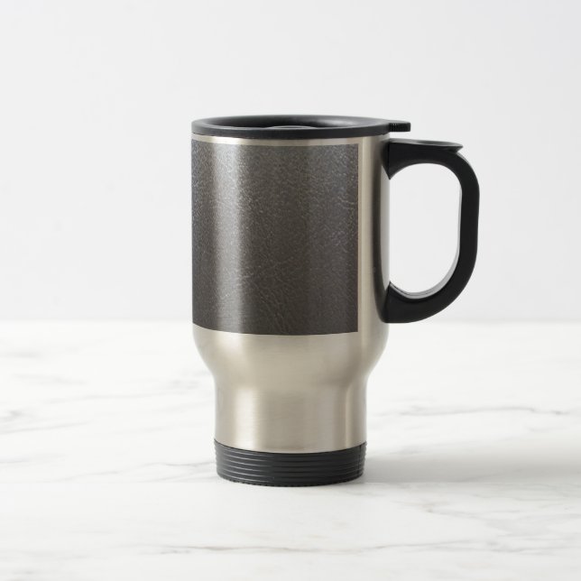 Finition simili cuir d'étincelle d'argent de tasse (Droit)