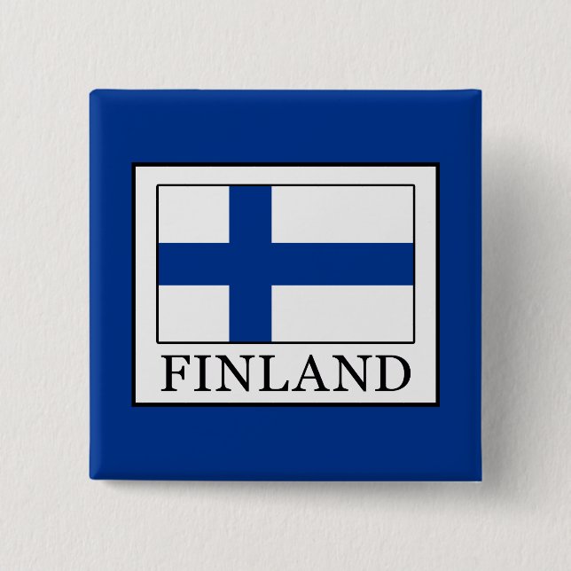 Finland 2 Inch Square Button (Front)