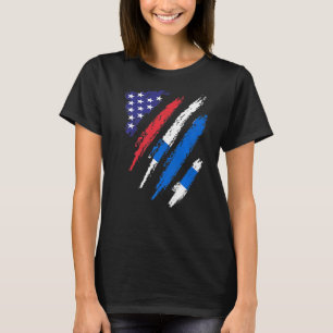 Finland American Grown Flag USA Patriot Heritage M T-Shirt