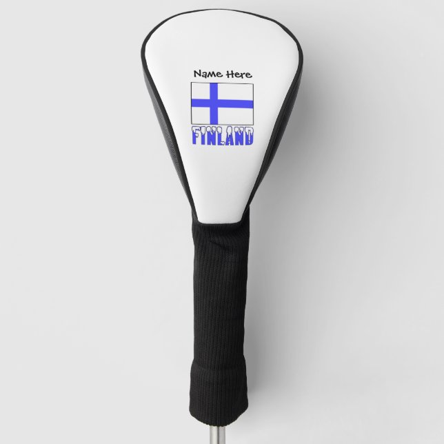 Finland and Finnish Flag with Your Name Golf Head Cover (Front)
