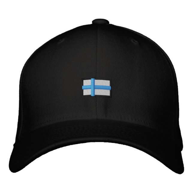 Finland (Black Cap_ Embroidered Hat (Front)