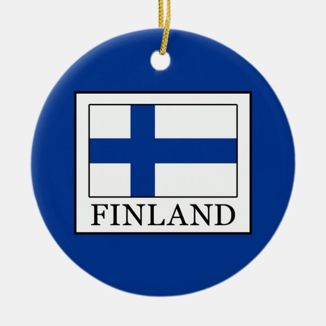 Finland Ceramic Ornament (Front)