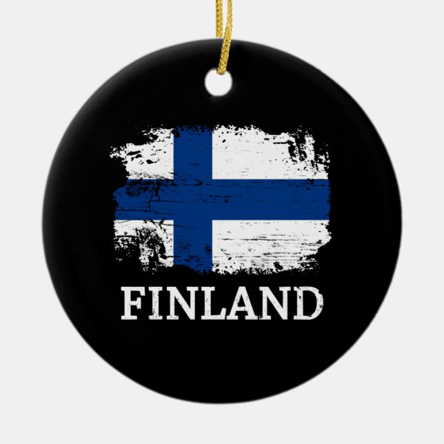Finland Ceramic Ornament (Front)