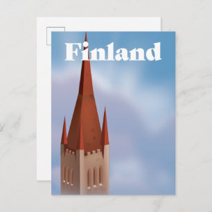 Finland Church Announcement Postcard